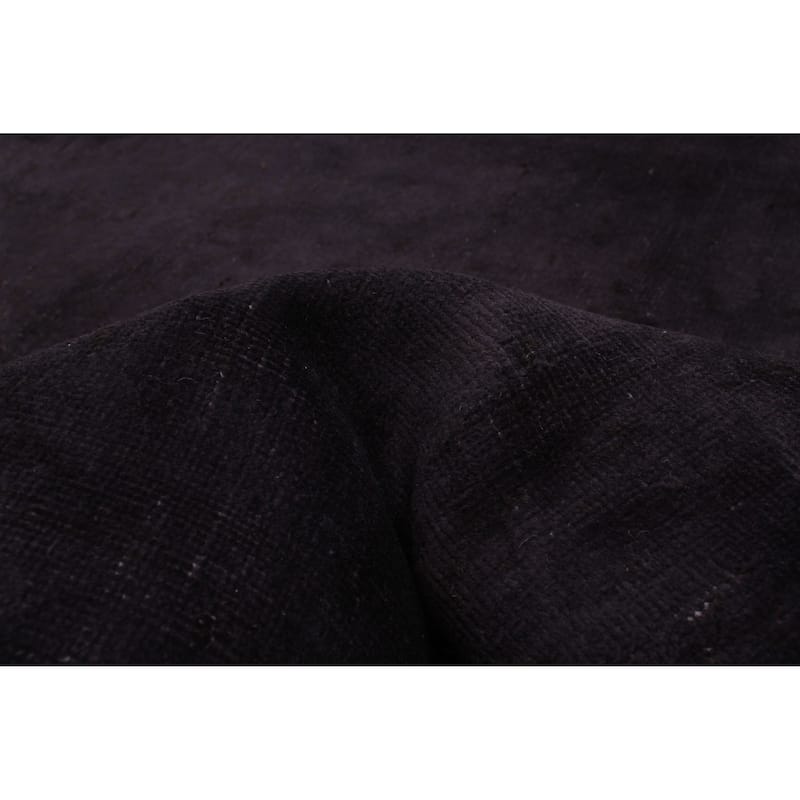 ECARPETGALLERY Hand-knotted Color Transition Black Wool Rug - 4'10 x 7'1