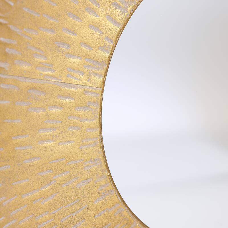 3-Piece Gold Metal Round Wall Mirror Set - 22.25" Diameter x 2.36" D