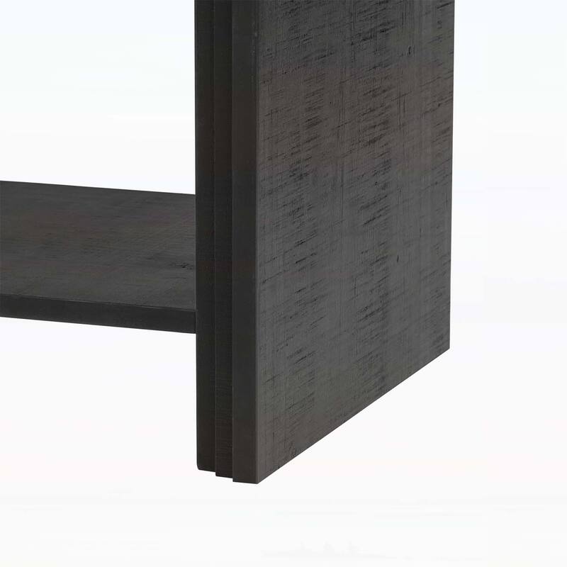 Console Table with Woven Wood Slats for Entryway,Hallway,Living Room,Foyer,Corridor