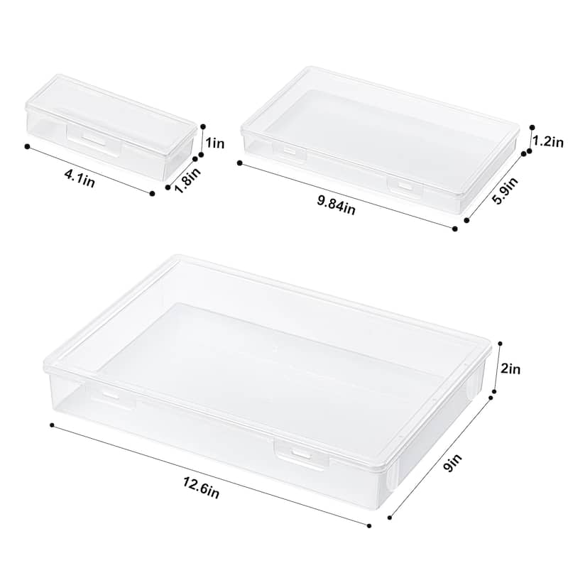 Sorbus Paper and Document Storage Box Set Stackable for Office and Craft Supplies (4 Piece)