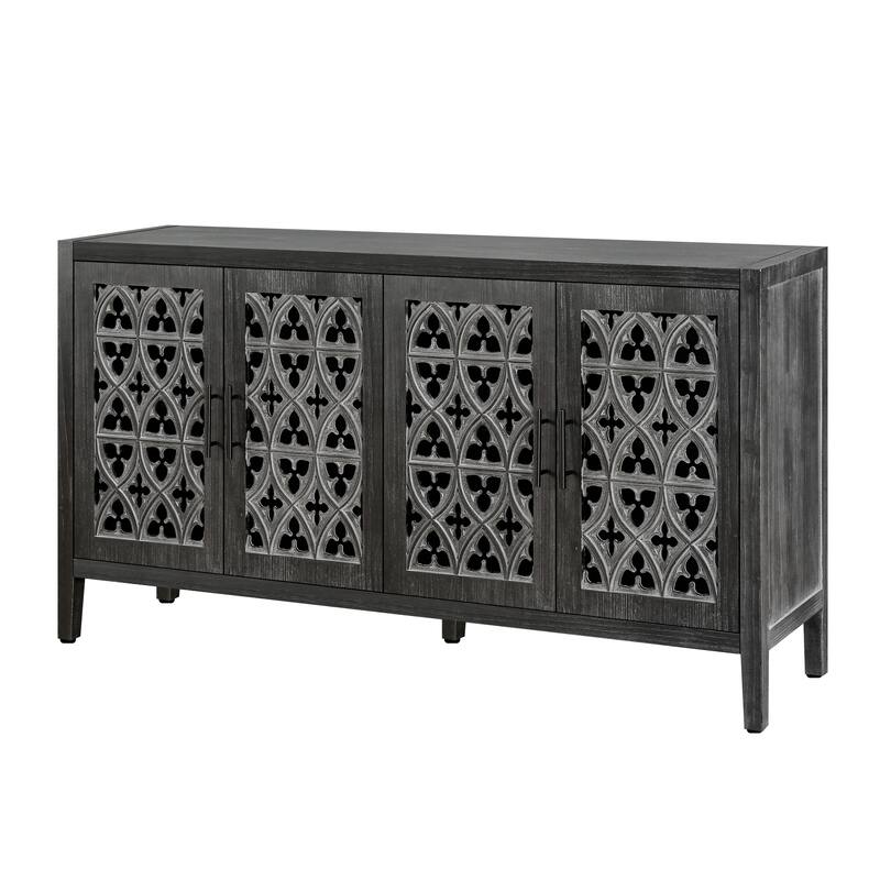 Hollow Carved Buffet Storage Cabinet Sideboard Cupboard Console Table