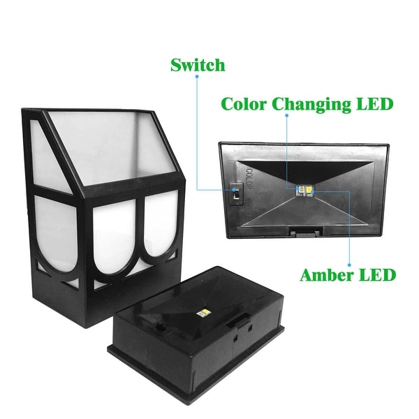KANSTAR Outdoor Solar Color Changing Night Light (Yellow-white), 4-Pack