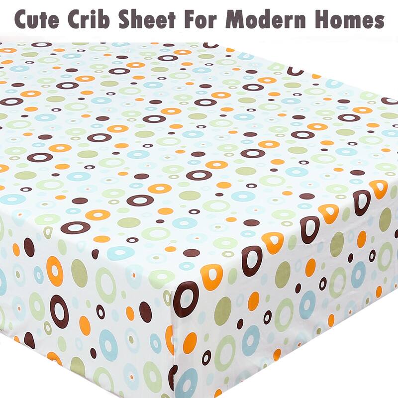 Polka Dot Animal Bear Friends ABC&123 Unisex Multi-color Cotton Toddler/Baby Crib Child Fitted Sheet Set (Pack of 3) - N/A
