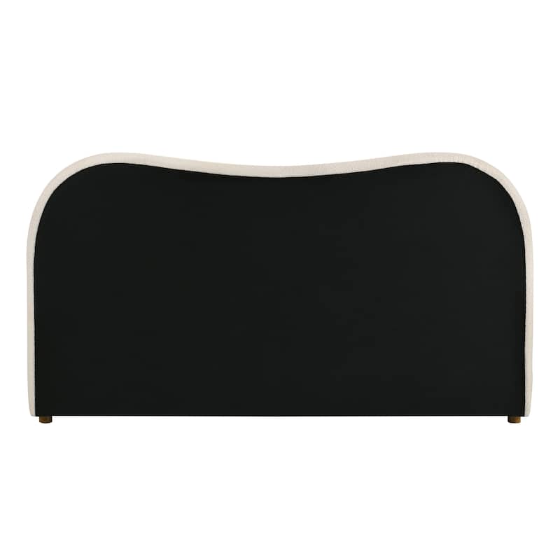Furniture of America Niric Modern Fabric Upholstered Platform Bed with Storage Footboard