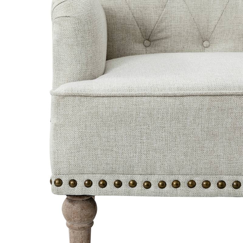 Geltrude Traditional Upholstered Accent Chair with Button Tufted Back Set of 2 by HULALA HOME