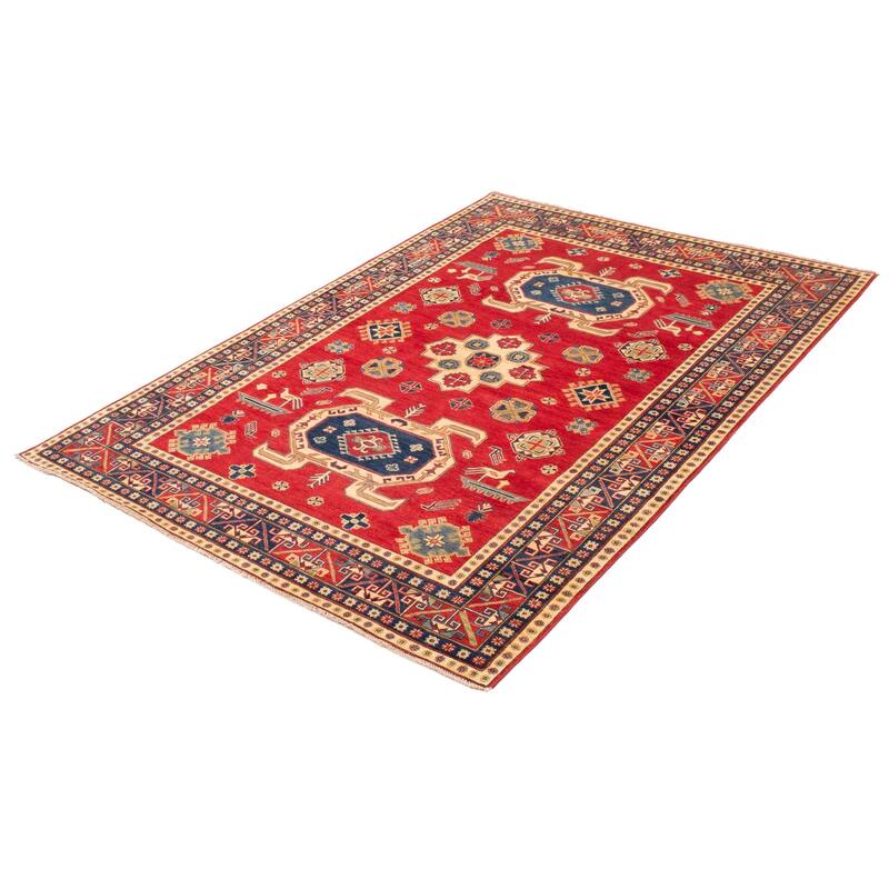 ECARPETGALLERY Hand-knotted Finest Ghazni Red Wool Rug - 6'7 x 9'7