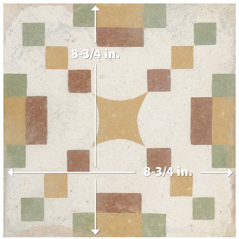 Merola Tile Kings Valentia Campanar 8-3/4" x 8-3/4" Porcelain Floor and Wall Tile