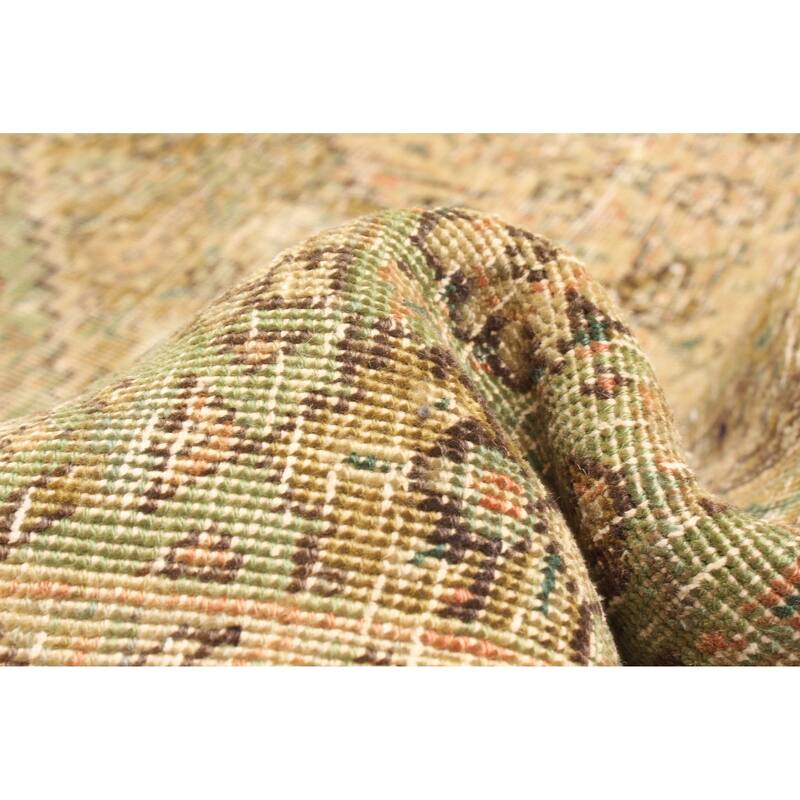 ECARPETGALLERY Hand-knotted Antalya Vintage Light Green Wool Rug - 4'8 x 7'7