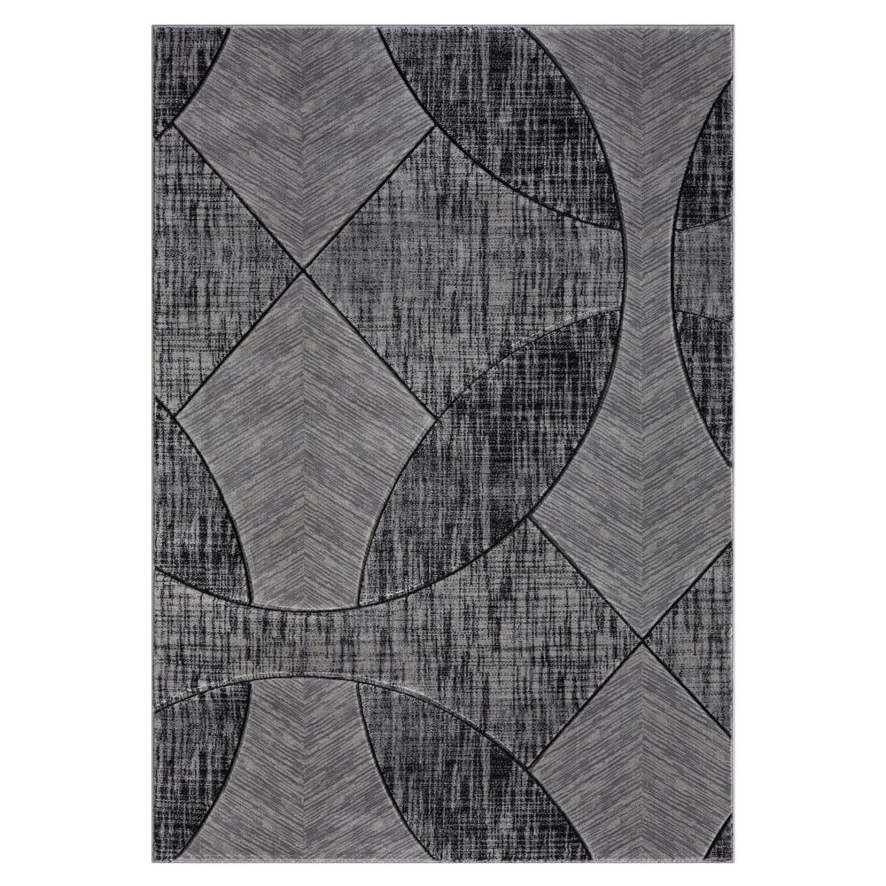 Alexia Collection Geometric Circle Indoor Modern Area Rug