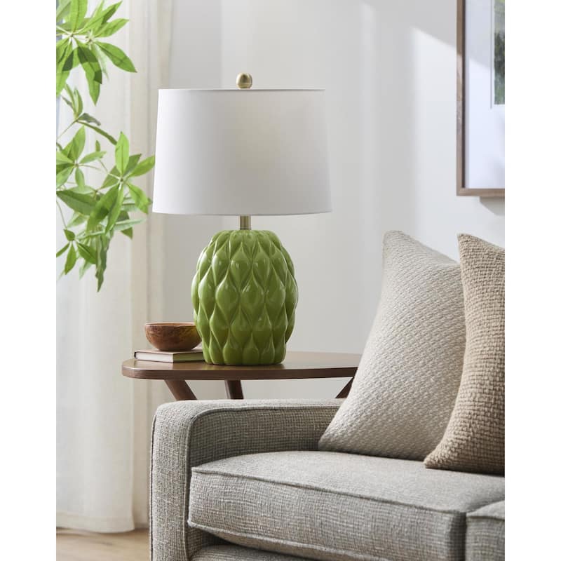 Livabliss Cagli Country Accent Table Lamp - Grass Green