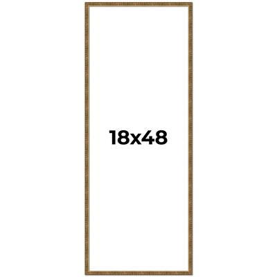 18x48 Frame Gold Kingsley Distressed Solid Wood Picture Frame Width