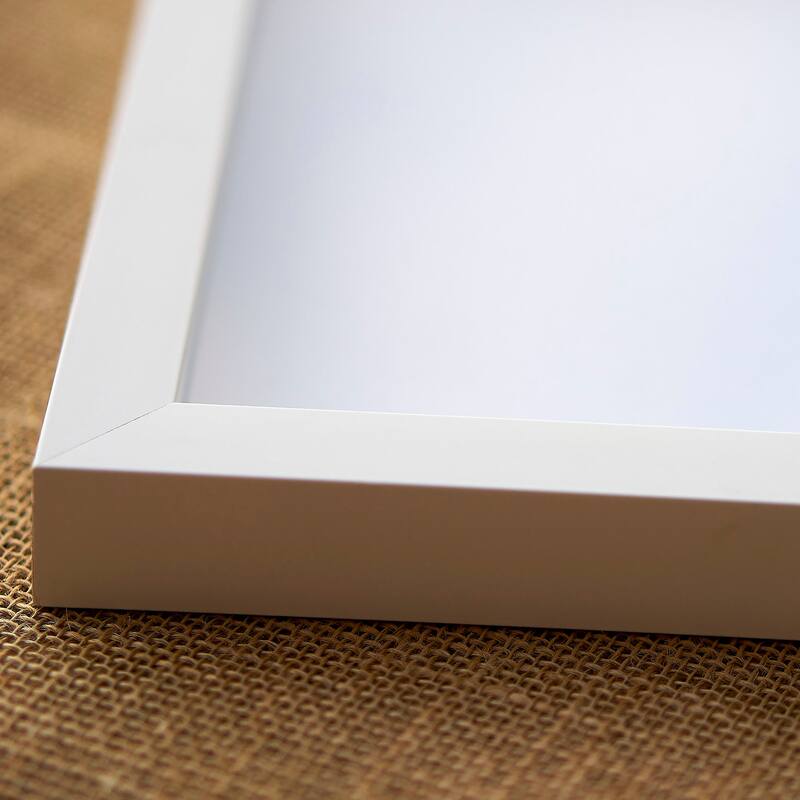 18x24 Shadow Box Frame White | 2 Inches Deep Real Wood Contemporary