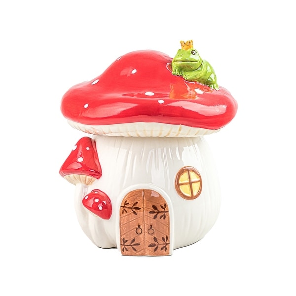 10 Strawberry Street Toadstool Cottage Ceramic Canister - Bed Bath