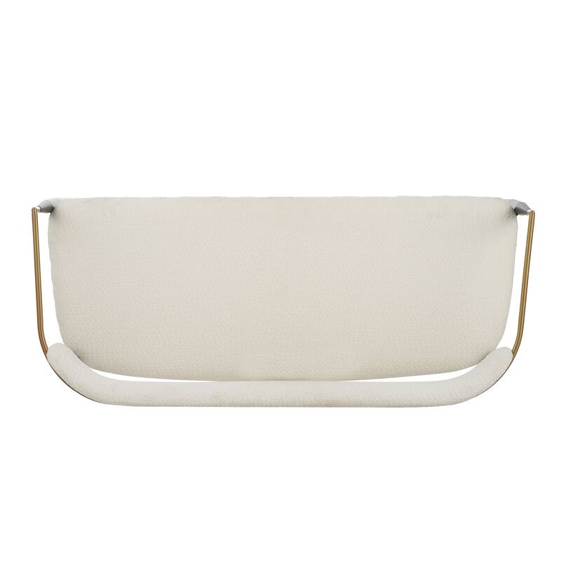 Christopher Knight Home - Elias Modern Metal Loveseat Settee with Elegant Upholstered Seating