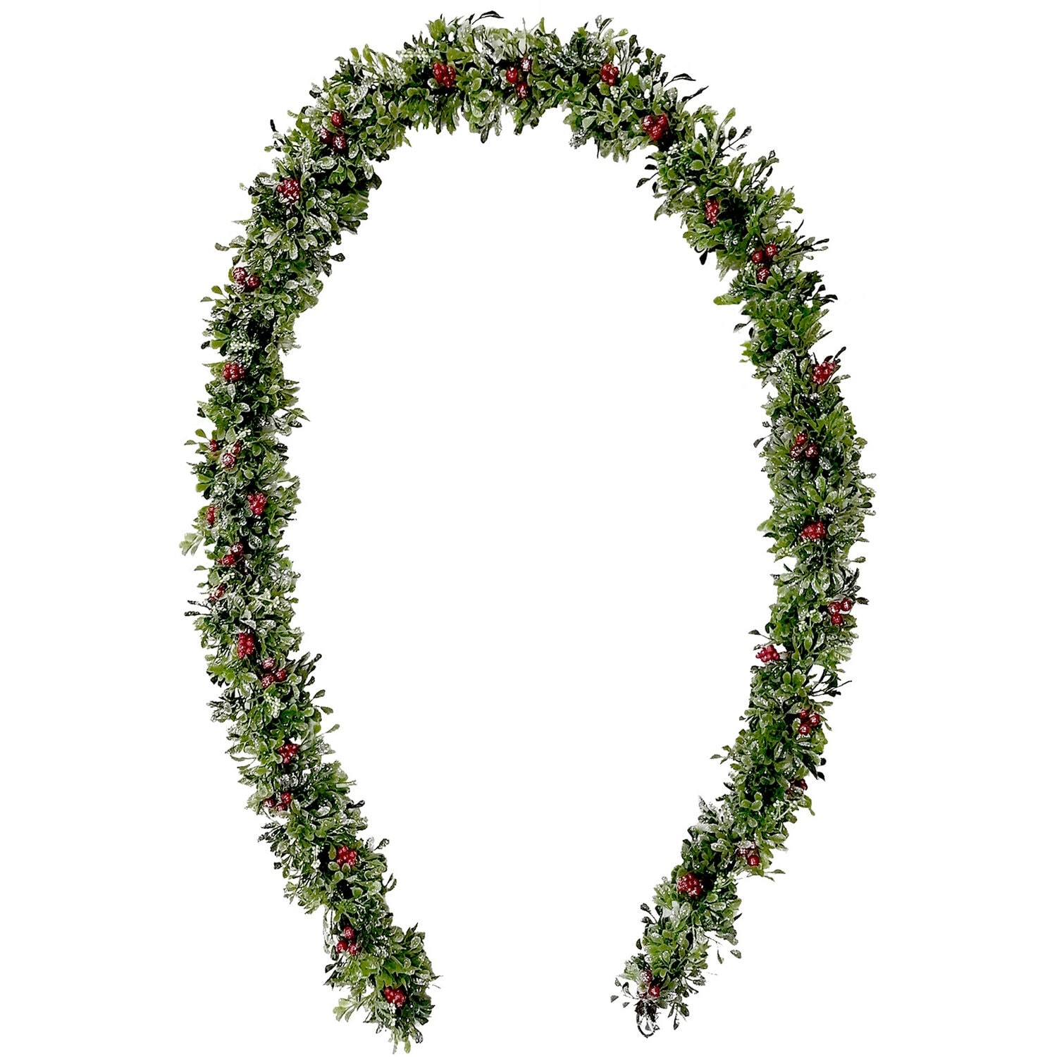 Fraser Hill Farm 9-ft. Lightly Flocked Decorative Garland with Pinecones and Red Berries