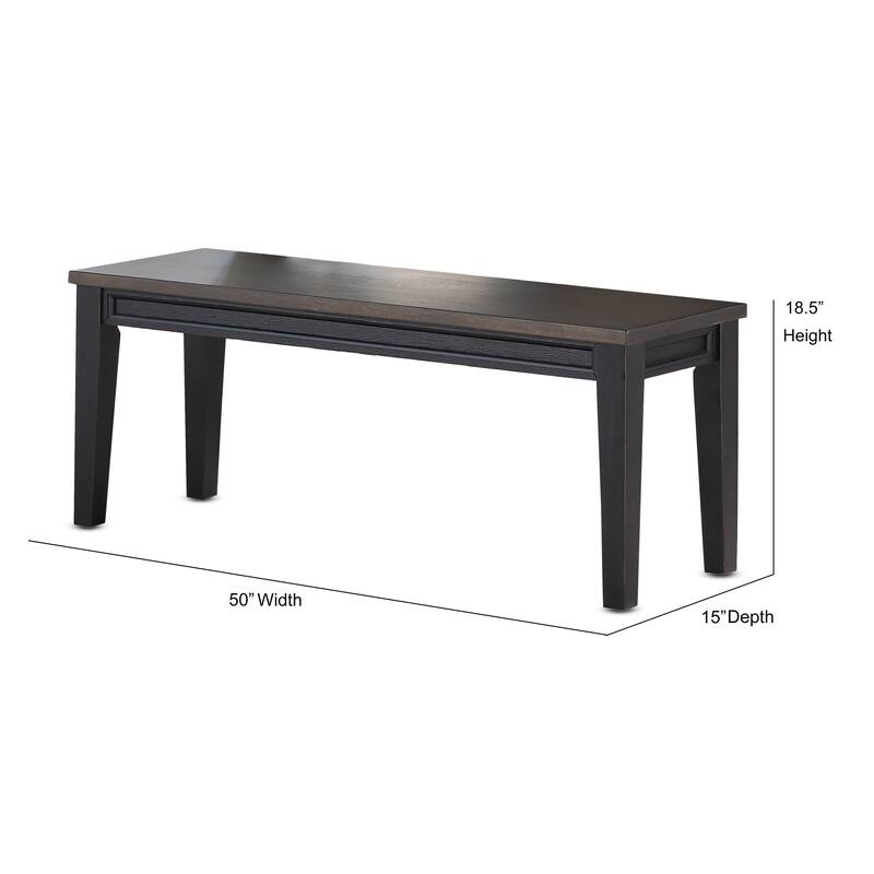 Steve Silver Ralston Two-Tone Ebony and Driftwood 6-Piece Dining Set