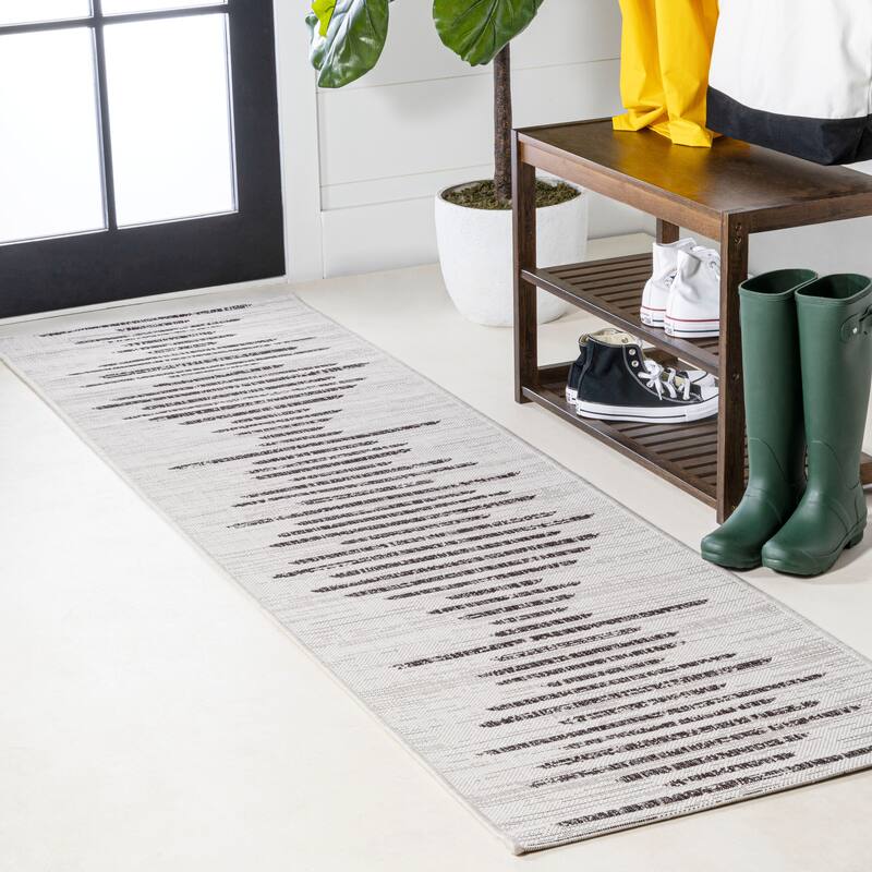 JONATHAN Y Colonia Berber Stripe Geometric Indoor/Outdoor Area Rug