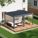 preview thumbnail 176 of 188, EROMMY Outdoor Louvered Pergola Gazebo with Adjustable Aluminum Rainproof Roof