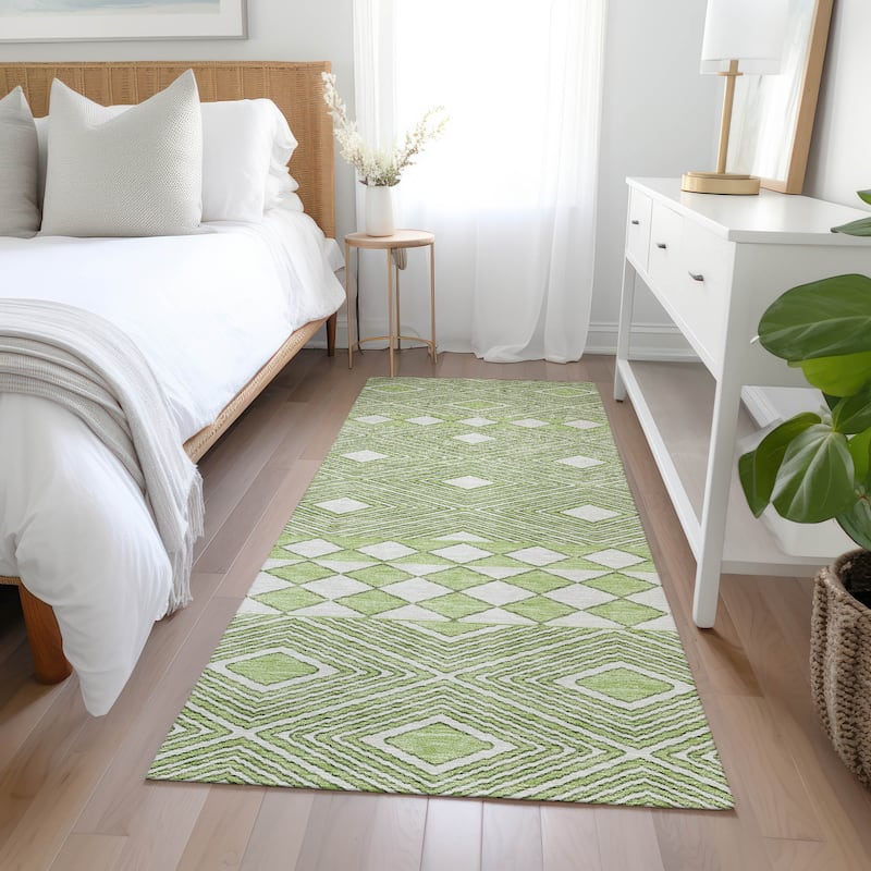 Machine Washable Indoor/ Outdoor Chantille Boho Moroccan Rug