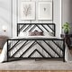 preview thumbnail 1 of 19, CraftPorch Classic Geometric Slat Metal Platform Bed