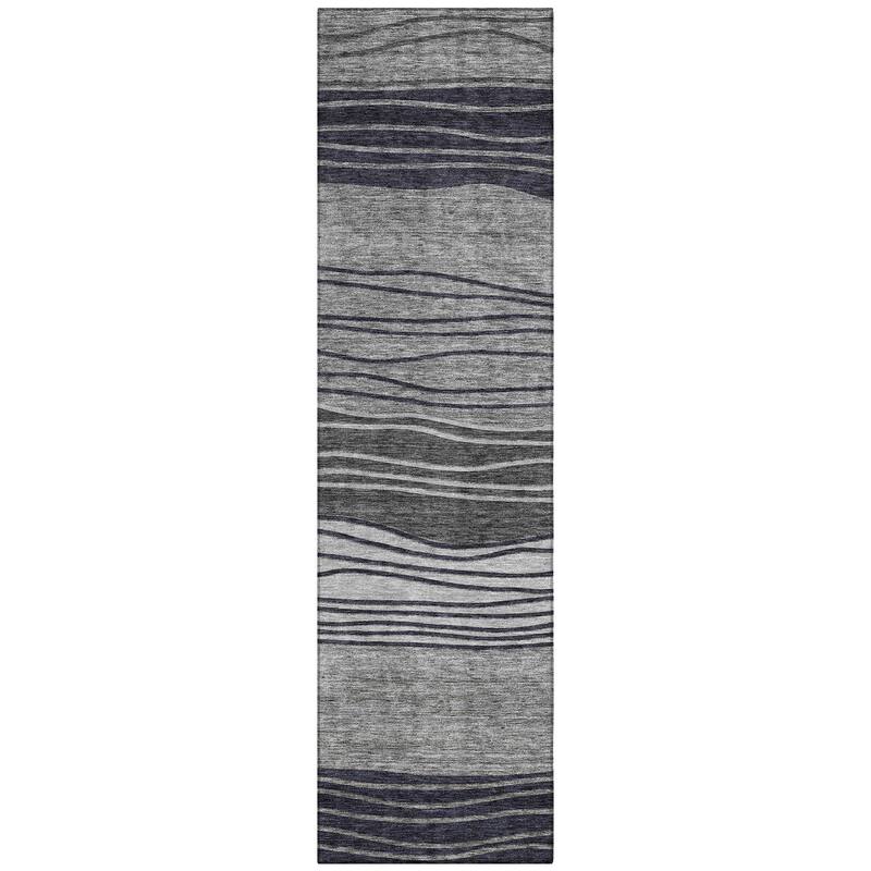 Machine Washable Indoor/ Outdoor Chantille Modern Stripes Rug