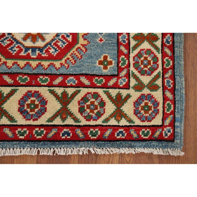 Blue Kazak Accent Rug Handmade Wool Carpet - 2'1" x 3'1"