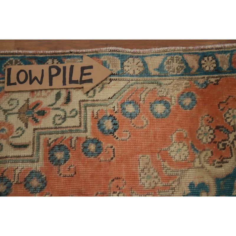 Hand Knotted Oriental 100% Wool Carpet Traditional Medallion Oranges & Rust Tabriz Area Rug - 4' 3'' X 2' 8''