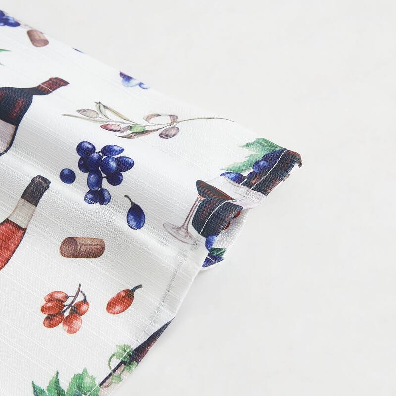 Tribeca Wine Kitchen Curtain Set with Valance & Tiers