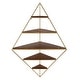 preview thumbnail 3 of 32, Kate and Laurel Melora Glam Metal and Wood 5-tier Corner Wall Shelf