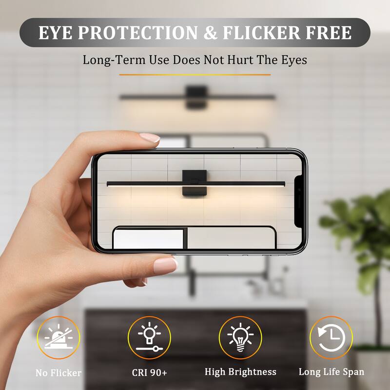 Modern Vanity Lighting Fixtures 24/32/39'' Bathroom Vanity Lights Over Mirror Wall Sconce for Bathroom