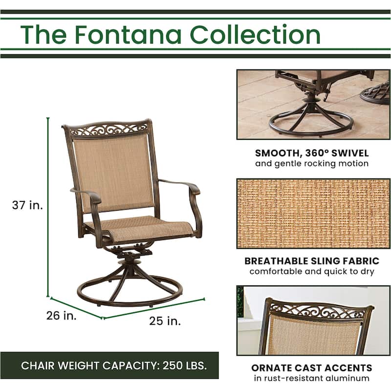 Hanover Fontana Aluminum 5-piece Dining Set