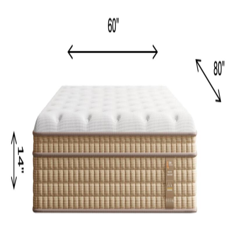 GDFStudio Xavion 14" Gel Memory Foam Hybrid Mattress with Pocket Springs and Cooling Comfort