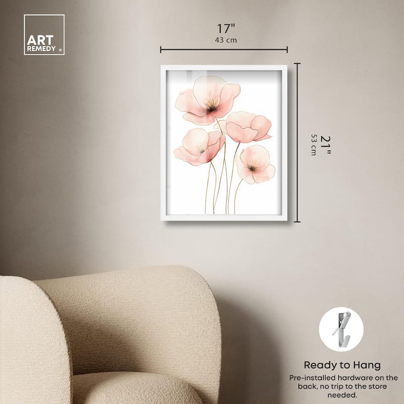 Pink Petal light Shadowbox by Art Remedy