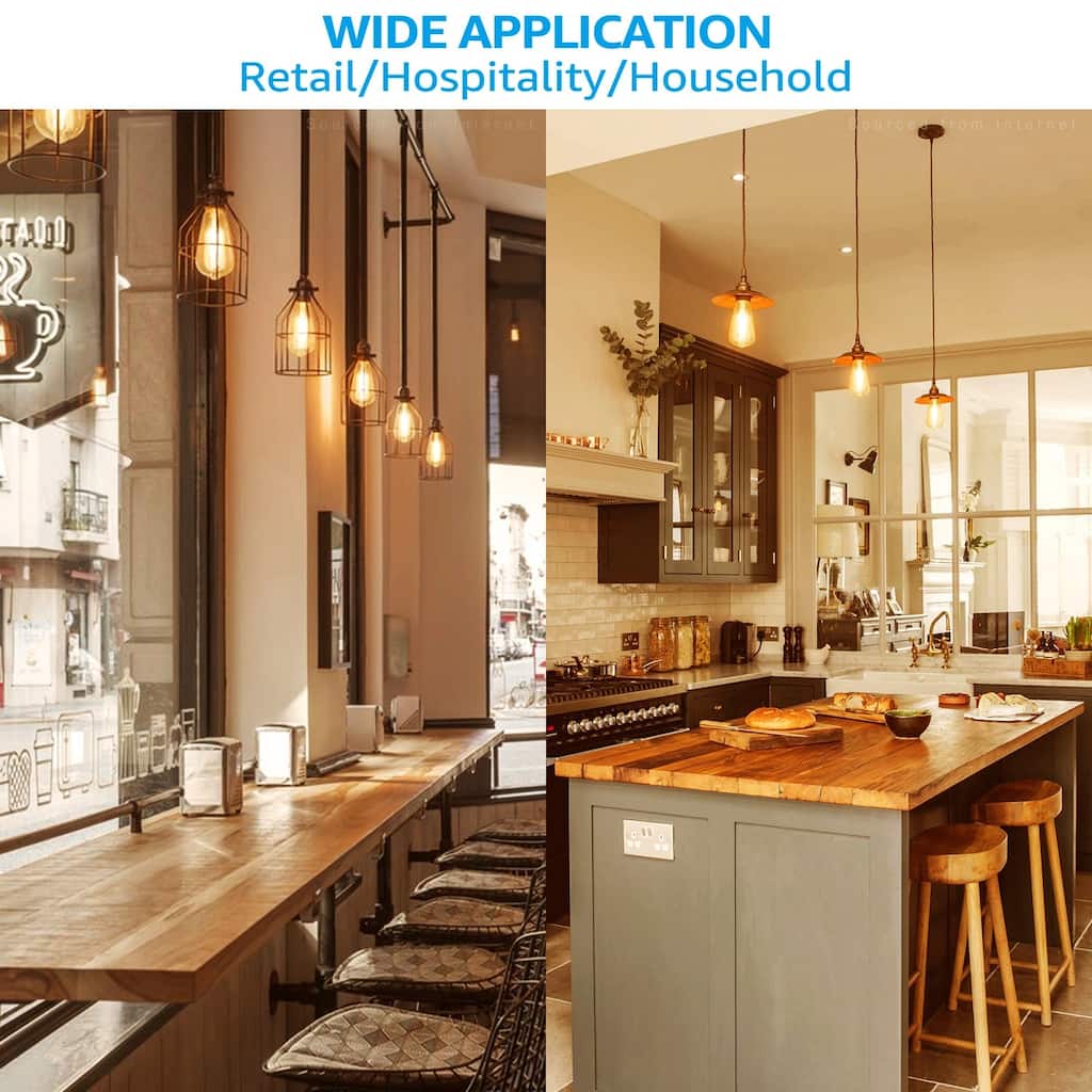 6 Pack ST19 LED Bulb, Dimmable, 7W Vintage Edison Clear Filament Light Bulb - 2700K Soft White