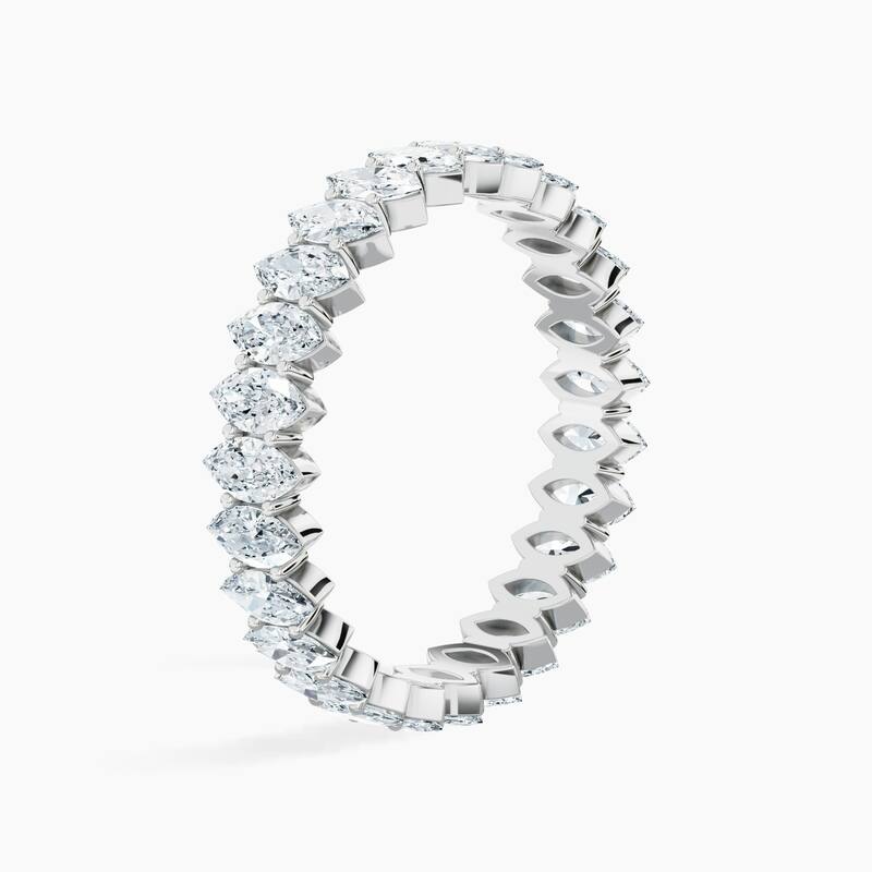 Auriya 14k Gold Marquise North-South Lab Grown Diamond Eternity Band 2.70 - 10.50 ct. tw. (F-G, VS)