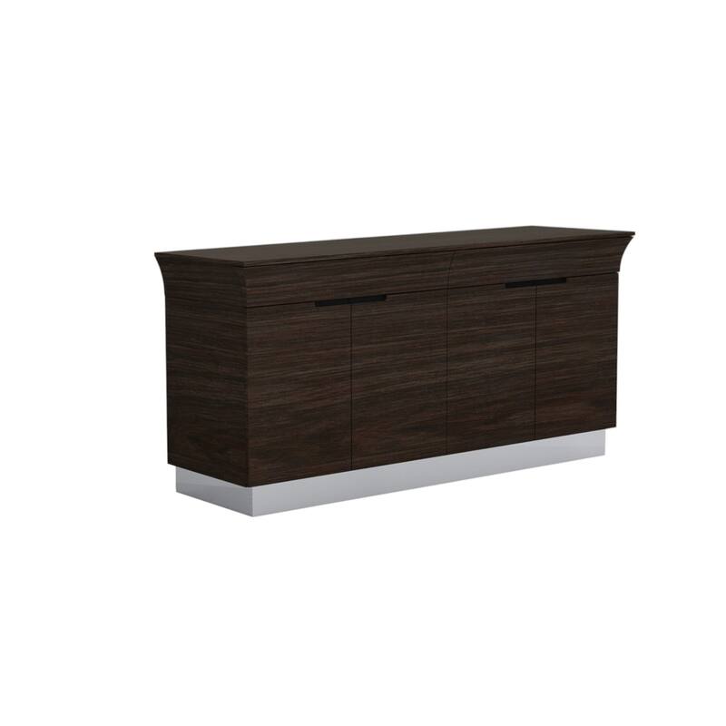 HomeRoots 70" Dark Brown Two Drawer Buffet Table with Four Doors - 70' X '31' X '18