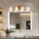 preview thumbnail 12 of 23, Modern Gold Bathroom Vanity Lights Dimmable Frosted Glass Wall Sconces