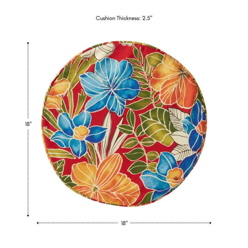 Greendale Home Fashions 18" Round Outdoor Chair Pad (Set of 2)