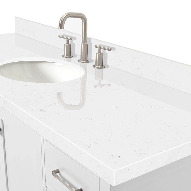Ariel A060SCQOVO Cambridge 60" Free Standing Single Basin Vanity Set