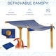 preview thumbnail 5 of 7, Outsunny Pirate Ship Kids Sandbox with Cover, Outdoor Wooden Sandbox Boat Toy for Backyard, Ages 3-8 Years Old - N/A