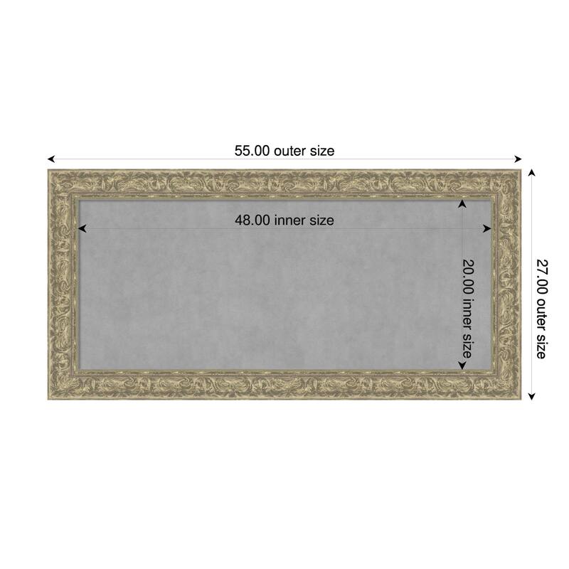 Amanti Art Luxe Antique Silver Framed - 55 x 27 in