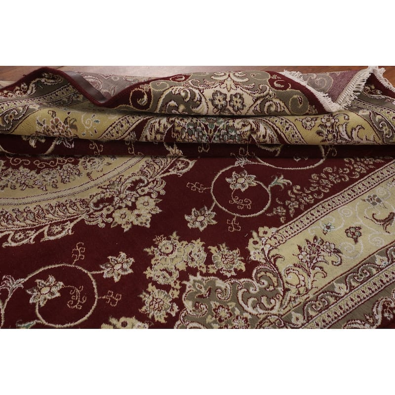 Victorian Style Kashan Turkish Area Rug Bedroom Machine Made Carpet - 6'9" x 9'9"