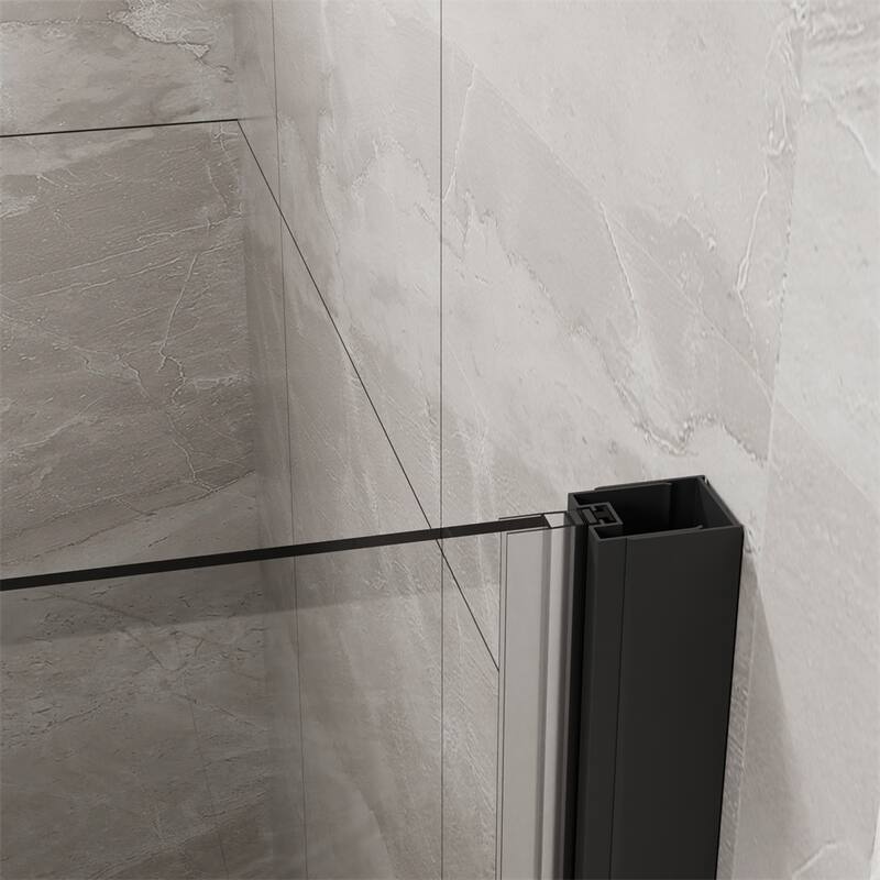 34"x 72" Bifold Frameless Glass Shower Door 1/4 " Tempered Clear Glass