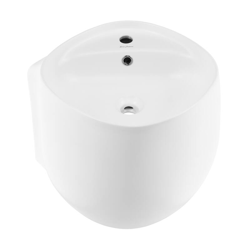 Dieppe Wall-Mount Sink In Matte White - 18.15" x 18.5" 14.95"