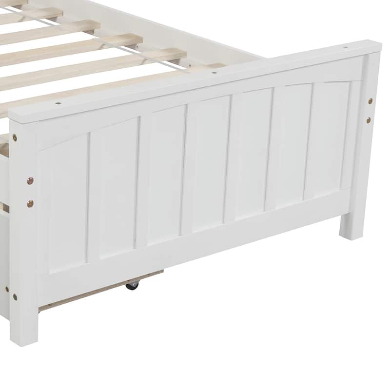 Elegant Twin Bed Frame with Storage Drawers