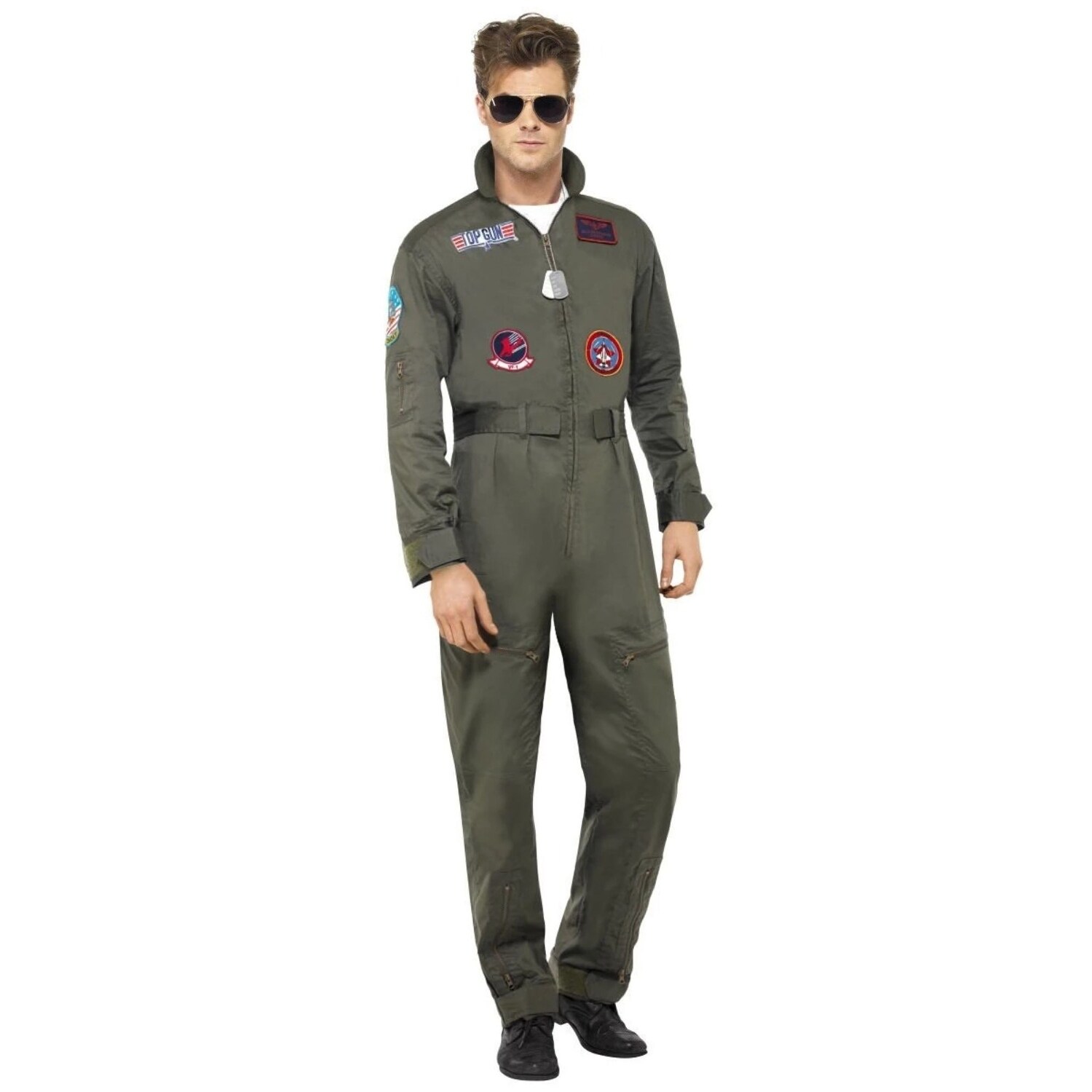 Shop 49 Green And Red Top Gun Deluxe Extra Large Men Halloween Costume X Large Overstock 29185179