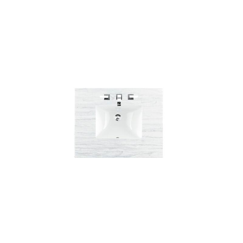 James Martin Vanities 30" Solid Surface Vanity Top with 1 Undermount - Arctic Fall - Painted