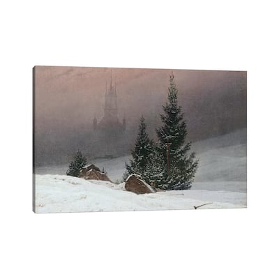 iCanvas "Winter Landscape with a Church, c.1811 " by Caspar David Friedrich Canvas Print