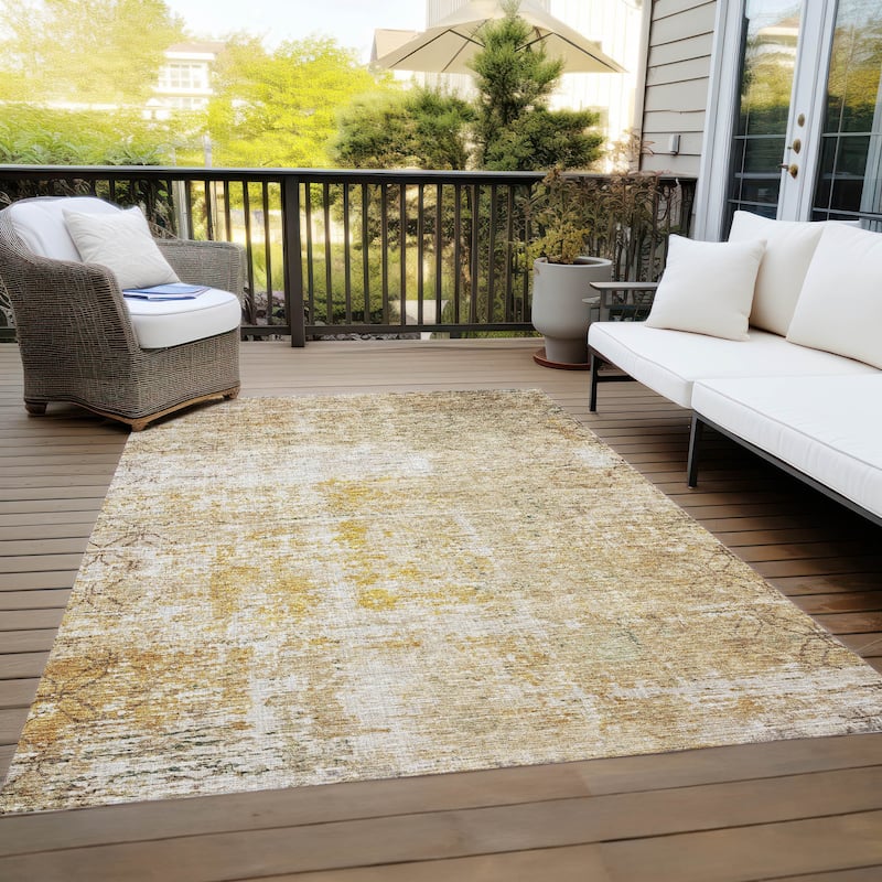 Machine Washable Indoor/ Outdoor Boho Moroccan Chantille Rug