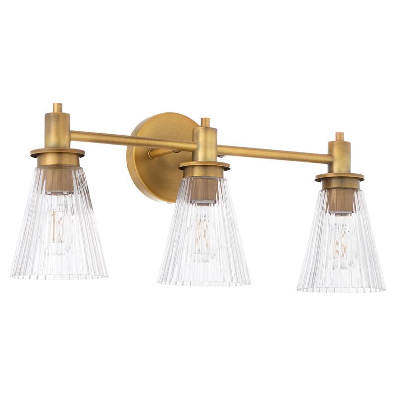 Quorum International 5803-3 Lawton 3 Light 22" Wide Vanity Light with - Brushed Brass